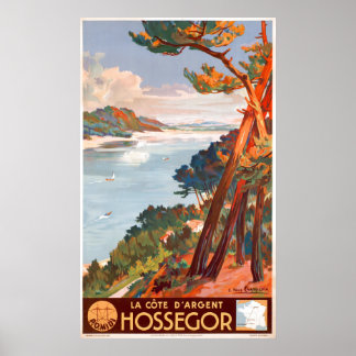 Vintage Travel Hossegor - La Côte d'Argent Frankre Poster