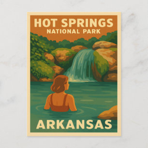 Vintage Travel Hot Springs Nationalpark Arkansas Postkarte