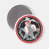 Vintage Travel, Hotel Adolphus in Dallas, Texas Magnet (Vorderseite/Rückseite)