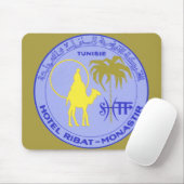 Vintage Travel Hotel Ribat in Monastir, Tunesien Mousepad (Mit Mouse)