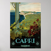 Vintage Travel, Insel Capri, Italien Poster (Vorne)