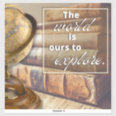 Vintage Travel Inspiration 14"x14" Vinyl Aufkleber (Blatt)