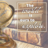 Vintage Travel Inspiration 14"x14" Vinyl Aufkleber (Vorderseite)