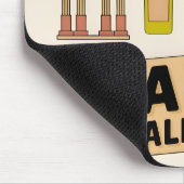 Vintage Travel Italien Icona Staatssymbole Retro Mousepad (Ecke)