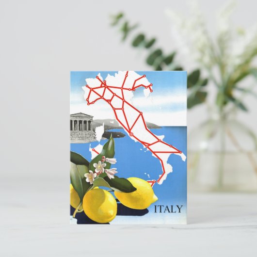 Vintage Travel Italien Pantheon Rom Postkarte (Stehend Vorderseite)