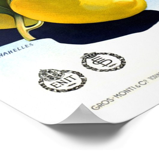 Vintage Travel Italien Poster (Ecke)