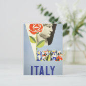 Vintage Travel - Italien Postkarte (Stehend Vorderseite)