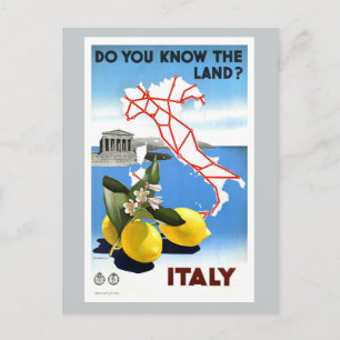 Vintage Travel Italien Postkarte