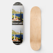 Vintage Travel Italienische Seen Italien Skateboar Skateboard (Vorderseite)