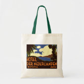 Vintage Travel Jakarta Indonesia Hotel Nederlanden Tragetasche (Vorne)