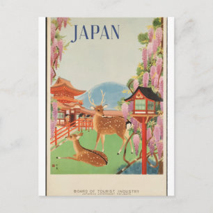 Vintage Travel Japan der 1930er Jahre Postkarte