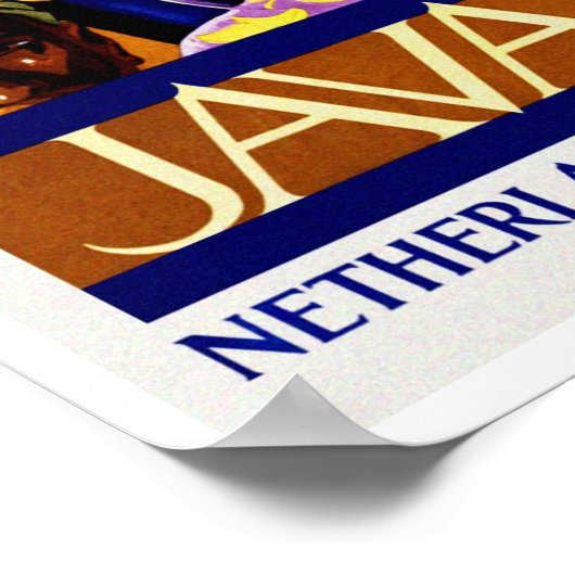 Vintage Travel Java und Bali Poster (Ecke)