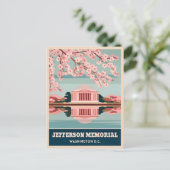 Vintage Travel Jefferson Memorial Washington DC Postkarte (Stehend Vorderseite)