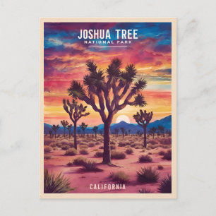 Vintage Travel Joshua Tree Nationalpark Retro Postkarte