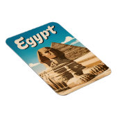 Vintage Travel Kairo Ägypten Pyramide Retro Grafik Magnet (Rechte Seite)