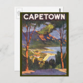 Vintage Travel, Kapstadt, eine Stadt in Südafrika Postkarte (Vorne/Hinten)