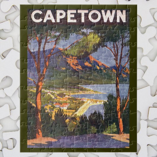 Vintage Travel, Kapstadt, eine Stadt in Südafrika Puzzle