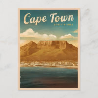 Vintage Travel Kapstadt Südafrika Retro Landschaft