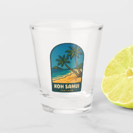 Vintage Travel Koh Samui Thailand Retro Beach Schnapsglas