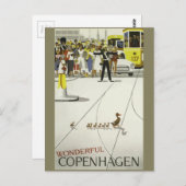 Vintage Travel Kopenhagen Dänemark Postkarte (Vorne/Hinten)