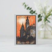 Vintage Travel Krakau - Polen Eisenbahn Postkarte (Stehend Vorderseite)