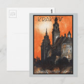Vintage Travel Krakau - Polen Eisenbahn Postkarte (Vorne/Hinten)