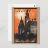 Vintage Travel Krakau - Polen Eisenbahn Postkarte (Vorne/Hinten)