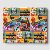 Vintage Travel Labels Gästebuch (Rückseite)