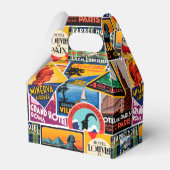 Vintage Travel Labels Geschenkschachtel (Vorderseite)