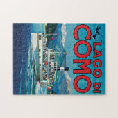 Vintage Travel Lake Como Italien Schiff Puzzle (Horizontal)