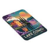 Vintage Travel Lake Como Italien Sunset Landschaft Magnet (Rechte Seite)