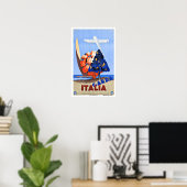 Vintage Travel Lake Garda Italien Poster (Heimbüro)