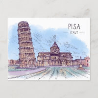 Vintage Travel Leaning Tower of Pisa Retro