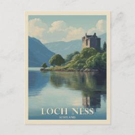 Vintage Travel Loch Ness Scotland Postkarte