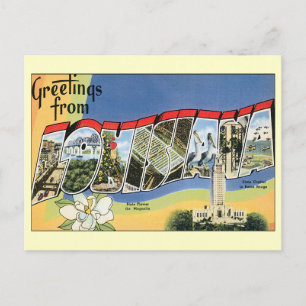 Vintage Travel, Louisiana, Adresswechsel Ankündigungspostkarte