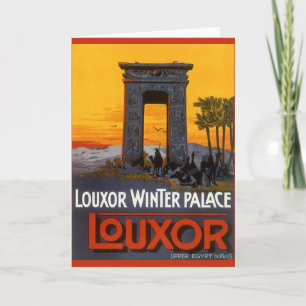 Vintage Travel, Louxor Winter Palace, Ägypten Afri Karte