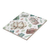 Vintage Travel Luggage Pattern (1) Fliese (Seite)