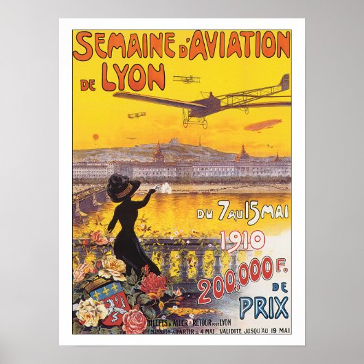 Vintage Travel Lyon Frankreich Poster (Vorne)