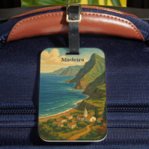 Vintage Travel Madeira Atlantische Insel Gepäckanhänger