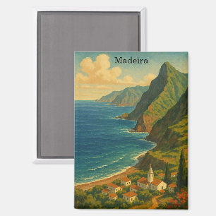 Vintage Travel Madeira Atlantische Insel Magnet