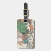 Vintage Travel Map Gepäckanhänger (Vorderseite vertikal)