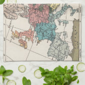 Vintage Travel Map Handtuch (Gefaltet)