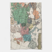 Vintage Travel Map Handtuch (Vertikal)