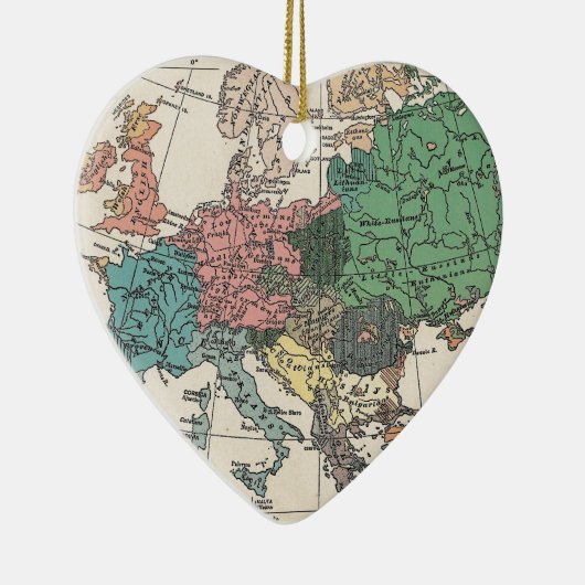 Vintage Travel Map Keramikornament (Rechts)