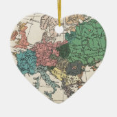 Vintage Travel Map Keramikornament (Vorne)