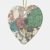 Vintage Travel Map Keramikornament (Links)