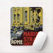Vintage Travel, Marini Strand Hotel, Rom, Italien Mousepad (Mit Mouse)
