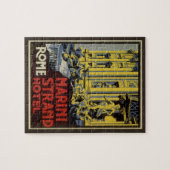 Vintage Travel, Marini Strand Hotel, Rom, Italien Puzzle (Horizontal)