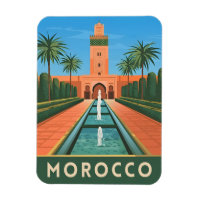 Vintage Travel Marokko Nordafrika Retro Grafik