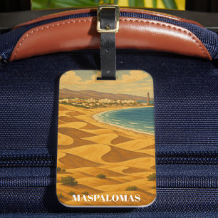 Vintage Travel Maspalomas, Gran Canaria Dunes Gepäckanhänger